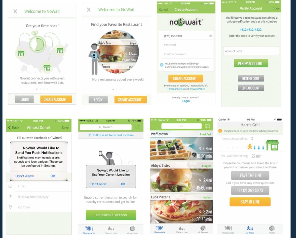 The inherited eight-screen sign-up flow